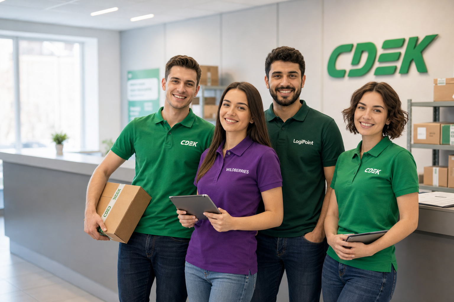 Команда LogiPoint: менеджеры ПВЗ Wildberries и офиса СДЭК в с. Хабары